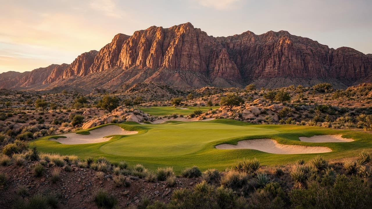 Highland Falls Golf Course with mountain views