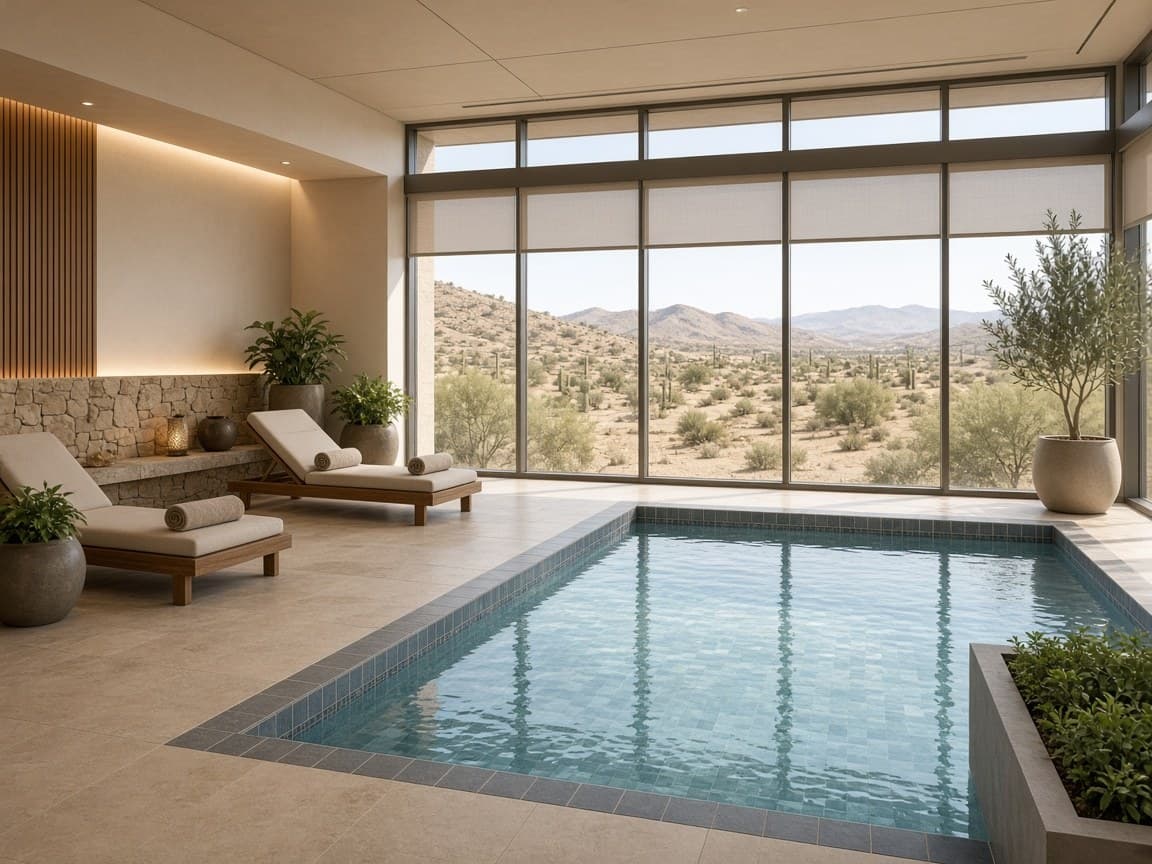 Indoor spa at Sun Shadows Community Center
