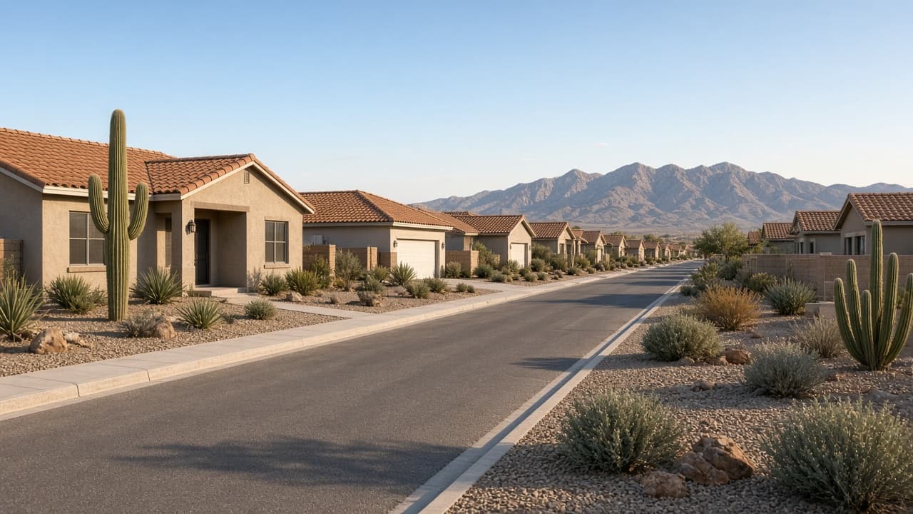 Sun City Summerlin neighborhood streets and residences in Las Vegas 89134